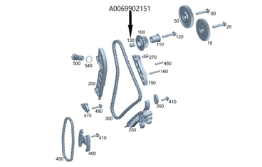 Original Mercedes-Benz Gewindeeinsatz Zwischenrad OM654