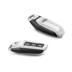 Schlüsselblende gletscherweiß mit Audi Ringen1