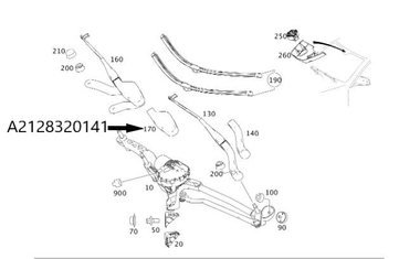 Original Mercedes-Benz Wischerabdeckung rechts. E-Klasse W212, CLS W218