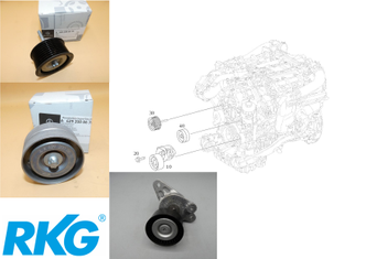 Original Mercedes-Benz Riemenspanner und Rollen Satz. ML W164 (OM629)