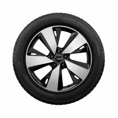 Rad, 5-Arm-Aero schwarz, glanzgedreht, 8,0Jx19, Reifen 245/40 R19 98Y