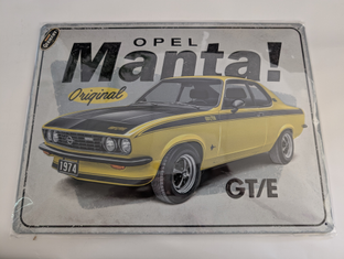 Blechschild Opel Manta A GT/E-1
