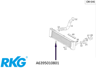 Original Mercedes-Benz Ladeluftkühler. Viano W639, W636-1