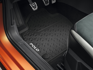 Volkswagen Original Gummi-Fußmatten für VW Amarok | Vorn | 2-teiliges Set | Titanschwarz | Art.-Nr. 2H1061502 82V-1