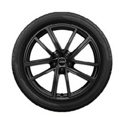 Rad Audi Sport, 5-Doppelspeichen mit RS-Schriftzug schwarz metallic, 8,5Jx19, Winterreifen 245/40 R19 98H XL, rechts-2