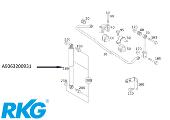 Original Mercedes-Benz Stossdämpfer hinten. Sprinter W906-1