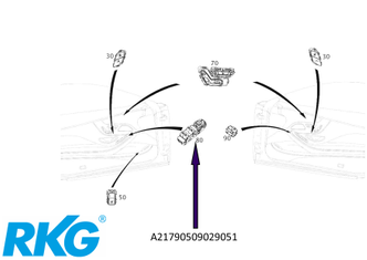 Original Mercedes-Benz Schalterblock Fensterheber 4-fach, Fahrerseite. S-Klasse W217-1