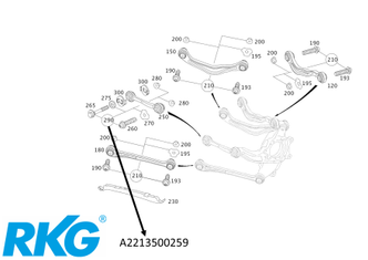 Original Mercedes-Benz Teilesatz Schraube Spurstange. S-Klasse W221, CL W216-1