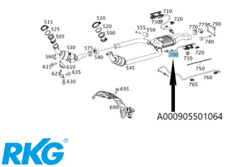 Original Mercedes-Benz NOX Sensor vor Kat. E-Klasse W207, W212-1