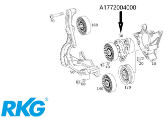 Original Mercedes-Benz Riemenspanner AMG GLC 63-1