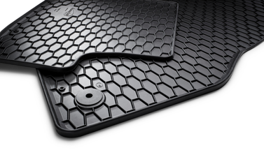 Volkswagen Gummifußmatten „Plus“ – vorne und hinten, schwarz-1