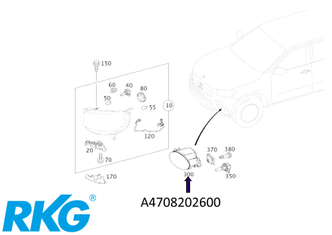 Original Mercedes-Benz Nebelscheinwerfer links. X-Klasse W470-1