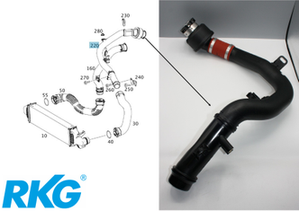 Original Mercedes-Benz Ladeluftleitung rechts, CLA 117, GLA 156, A 176, B 246-7