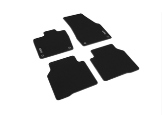 Volkswagen Original Textilfußmatten „Premium“ – 4er-Set, Schwarz/Grau mit Schriftzug – VW ID.7-1