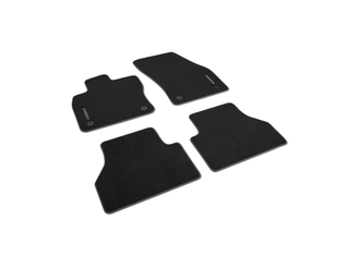 Volkswagen Premium Textilfußmatten (4-teilig) – Schwarz mit Caddy Schriftzug-1