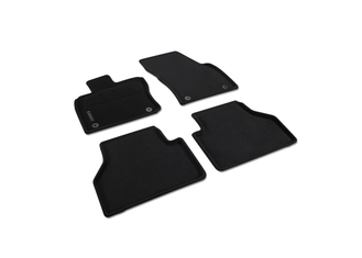 Volkswagen Optimat Textilfußmatten (4-teilig) – Schwarz mit Caddy Schriftzug-1