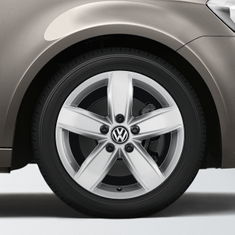 Volkswagen Original Leichtmetallfelge Corvara, 16 Zoll, Brillantsilber-1