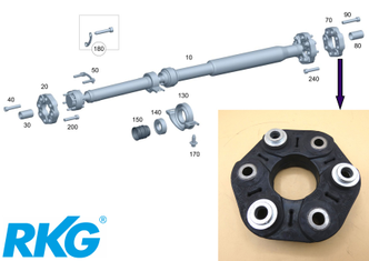Original Mercedes-Benz Hardyscheibe. E-Klasse W213, W238, S-Klasse W222, CLS W257-2