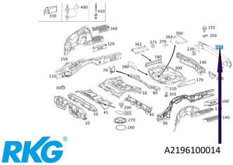 Querträger hinten. CLS W219 *A2196100014*-1