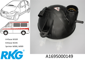 Original Mercedes-Benz Ausgleichsbehälter Kühlwasser A-Klasse, B-Klasse, Sprinter-7
