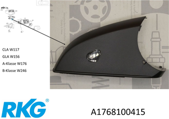 Mercedes-Benz Spiegelabdeckung-rechts-schwarz, CLA, GLA, A, B-11