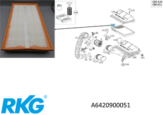 Original Mercedes-Benz Luftfiltereinsatz Viano W639-7