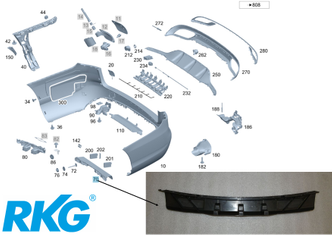 Original Mercedes-Benz Grundträger Stoßfänger hinten. C-Klasse 205-7