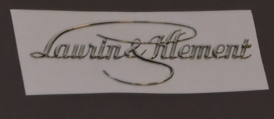 Skoda Laurin & Klement Schriftzug – Kotflügel Emblem Chrom-1