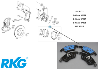 Bremsklötze vorne, SLK R172, C-Klasse W204, E-Klasse, CLS *A0004209004*-5
