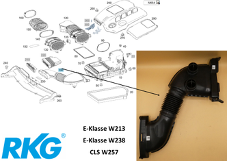 Original Mercedes-Benz Reinluftleitung, E-Klasse W213, W238, CLS W257-7