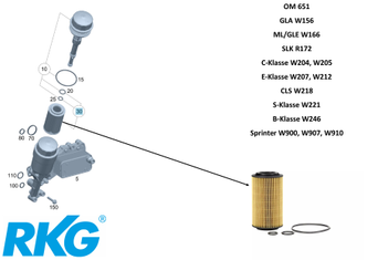 Ölfilter Sprinter, C-Klasse, E-Klasse, B-Klasse *A6511800109* Original MB-3