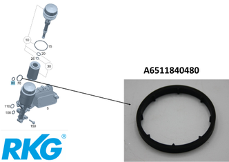 Original Mercedes-Benz Dichtung Ölkühler an Zylinderkurbelgehäuse, OM651-4