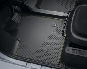 Premium Gummi-Bodenmattenset – Opel Rocks mit gelbe Einfassung-1