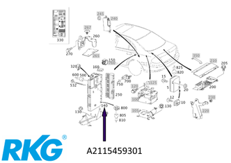 Grundmodul Zentralelektrik/Relaismodul hinten SAM/SRB *A2115459301* Original MB-1