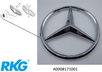 Stern im Kühlergrill. CLA, A-Klasse, B-Klasse, Citan *A0008171001*-5