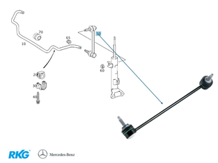 Original Mercedes-Benz Drehstab Stoßdämpfer Vorne-2