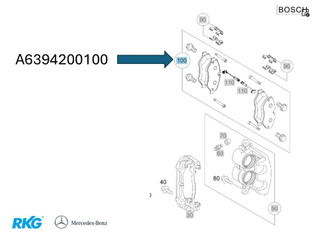 Bremsklötze vorne. Viano W639 *A6394200100*Original Mercedes-Benz-1