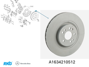 Original Mercedes-Benz Bremsscheiben Satz vorne (2 Stück) ML_W163-2