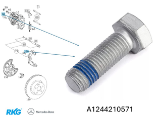 Schraube für Bremsträger (2 Stck.) - M12X1.5X35 *A1244210571* Original MB-1