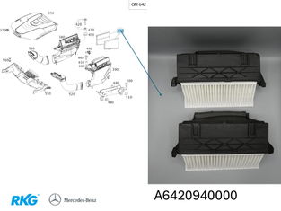 Original Mercedes-Benz Luftfilter Satz, Motor OM642-7