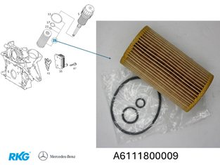 Ölfilter C-Klasse W202, 203, 204, E-Klasse W210, 211, G-Modell W461 *A6111800009-7