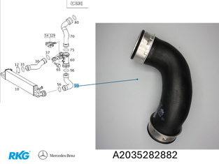 Ladeluftschlauch links, C-Klasse 203, CDI *A2035282882* Original Mercedes-Benz-2