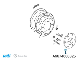 Raddeckel Sprinter W904, W909, Transporter W667, W669, W690. *A6674000325*-1