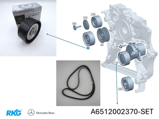 Spannrollen-Set V-Klasse W447. Riemenspanner-Spannrolle-Keilriemen-1