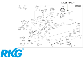 Lamdasonde. ML W164, C-Klasse 203, 204, CLK, E-Klasse 211,212 A0035427118-1