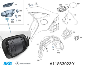 Steckdosenmulde CLA W118 *A1186302301* Original Mercedes-Benz-1