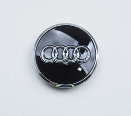 Audi Original Nabenkappe Schwarz Glänzend – Innen 55 mm, Außen 60 mm-1