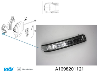 Original Mercedes-Benz Spiegel-Blinker-Links A-Klasse 169 / B-Klasse 245-6