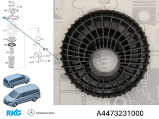 Original Mercedes-Benz Federteller vorne. V-Klasse W447, W448-7
