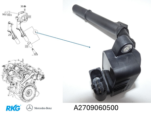 Original Mercedes-Benz Zündspule. CLA W117, SLK R172, C-Klasse W205. OM274, OM270-7
